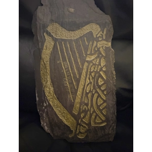 Historical Reclaimed Slate “Ireland” Harp