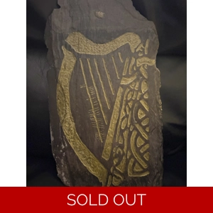 Historical Reclaimed Slate “Ireland” Harp