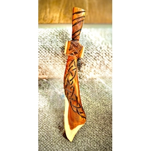 Celtic Knot Hand Carved Yew Ornamental Mini Sword