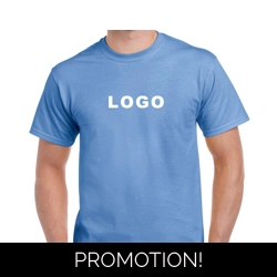 Men's Plain Custom Logo Printed Round-Neck T-shirts