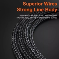 100W Fast Charging USB-A to USB-C Cable, LED Indicator, Braided Nylon, 1m Length