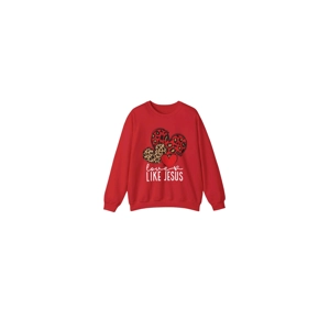 Pink Unisex Heavy Blend Crewneck Sweatshirt, Love like Jes..