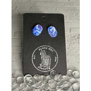 Blue Oval Studs