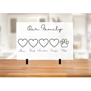 Black and white heart Chopping board