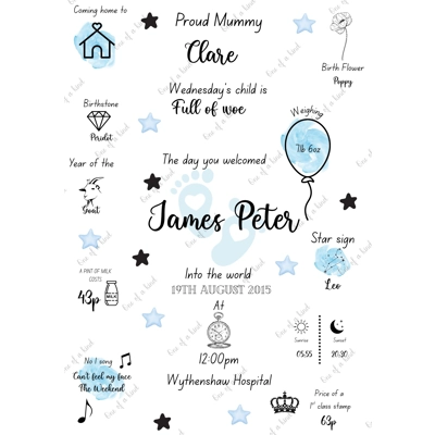 Birth Stat Print