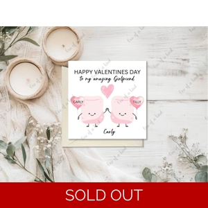 Marshmallow love Valentine’s Day card