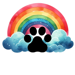 Paw print rainbow solar light