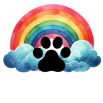 Paw print rainbow solar light