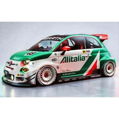 Preorder 1/18 2025 Fiat 500 595 Abarth Liberty W. body kit..