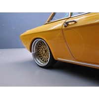 Customized Norev 1:18 Lancia Fulvia 1600 HF Diecast Model Car – Modified Yellow Classic with Custom