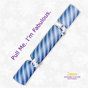 Blue Raspberry Stripes - DIY Cracker Kit - Set of 6