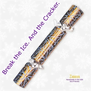 Bronze Poinsettia on Icy Blue - DIY Cracker Kit - Set of 6