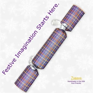 Purple Plaid - DIY Cracker Kit - Set of 6