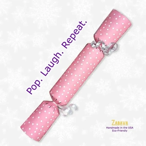 Chirstmas Snow on Pink - DIY Cracker Kit - Set of 6