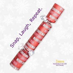 Merry Christmas on Cranberry - DIY Cracker Kit - Set of 6