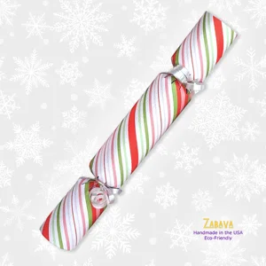 Green & Pink Candy Stripes - DIY Cracker Kit - Set of 6