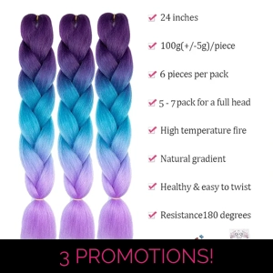 Ombre braiding hairs
