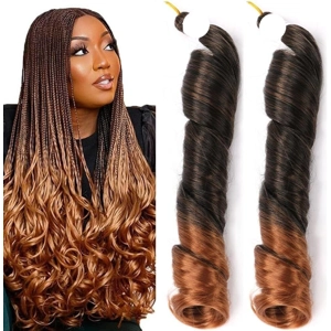 Silky french braids curly