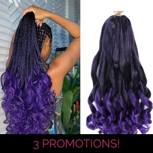French Curl Braiding Hair 8Packs Pre Stretched Loose Wave ..