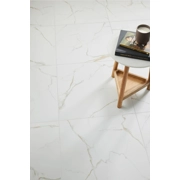 Marmo Calcatta Gold Matte Porcelain Wall and Floor Tile - 24 x 24 in.