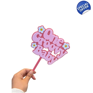 DOUBLE LAYER ACRYLIC ONE GROOVY BABY TOPPER