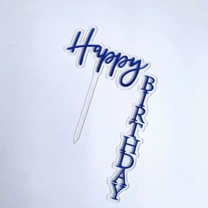 ACRYLIC RIGHT ANGLED BIRTHDAY TOPPER