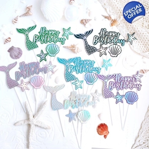 UNDER THE SEA TOPPER WITH HAPPY BIRTHDAY