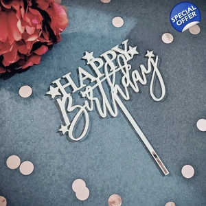 ACRYLIC HAPPY BIRTHDAY TOPPER