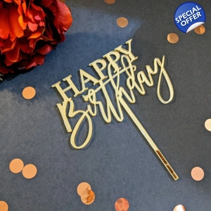 GOLD AND SILVER ACRYLIC TOPPER