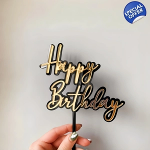 DOUBLE LAYER HAPPY BIRTHDAY TOPPER