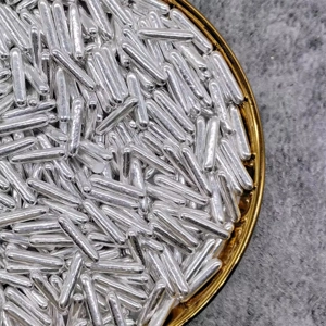 METALLIC SILVER ROD  SPRINKLES