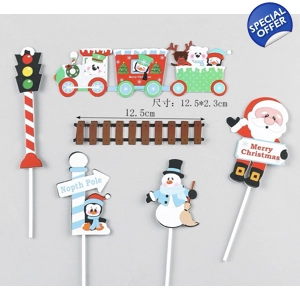 CHRISTMAS CUPCAKE TOPPER SET