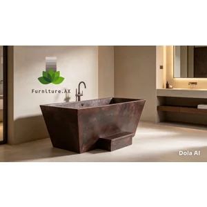Handcrafted Copper Freestanding Bathtub - Spa Quality