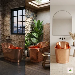 Handcrafted Copper Freestanding Bathtub - Spa Quality