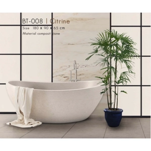 Handcrafted Terrazzo Stone and Resin Freestanding Bathtub - Spa Quality