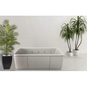Handcrafted Terrazzo Stone and Resin Freestanding Bathtub - Spa Quality
