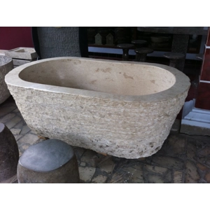 Handcrafted Marble Freestanding Bathtub - Spa Quality (Oval)