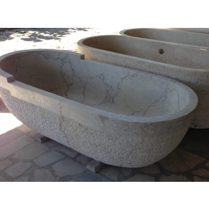 Freestanding Marble Stone Bathtub - Handcrafted in Bali