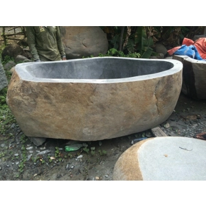 Handcrafted Natural Stone Freestanding Bathtub - Spa Quality