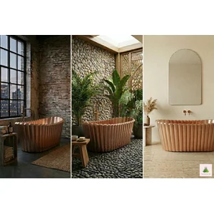 Handcrafted Copper Freestanding Bathtub - Spa Quality