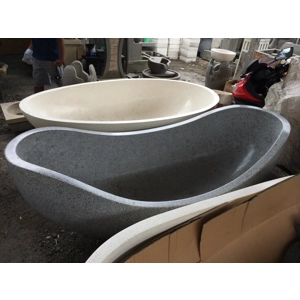 Handcrafted Terrazzo Stone Freestanding Bathtub - Spa Quality (Oval)