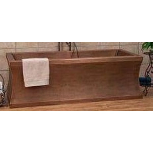 Handcrafted Copper Freestanding Double-Walled Bathtub - Spa Quality