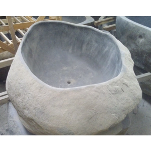 Handcrafted Natural Stone Freestanding Bathtub - Spa Quality