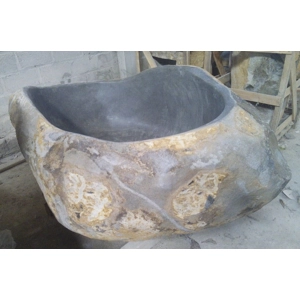 Handcrafted Natural Stone Freestanding Bathtub - Spa Quality