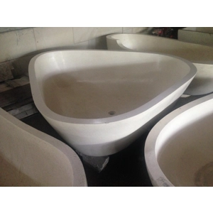Handcrafted Terrazzo Stone Freestanding Bathtub - Spa Quality (Oval)