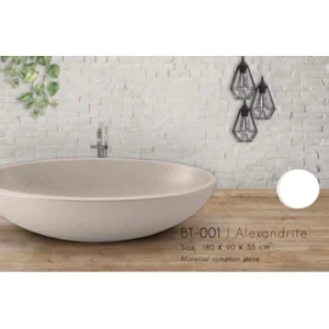 Handcrafted Terrazzo Stone and Cement Freestanding Bathtub - Spa Quality