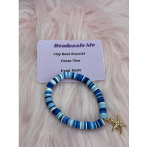 Clay Bead Bracelet- Ocean View