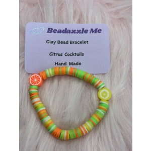 Clay Bead Bracelet - Citrus Cocktail