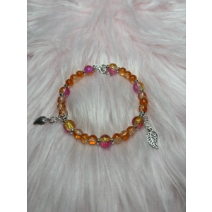 Memory wired crackle bead bracelet