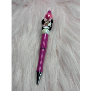 Hot Pink pen with Minnie Mouse
